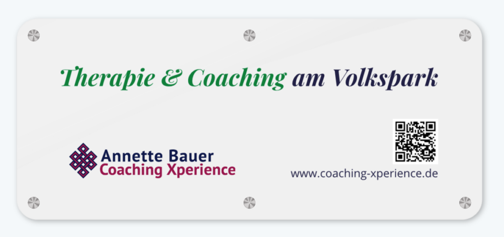 Praxisschild Coaching Xperience Annette Bauer Bundesallee 53 - 10715 Berlin Wilmersdorf